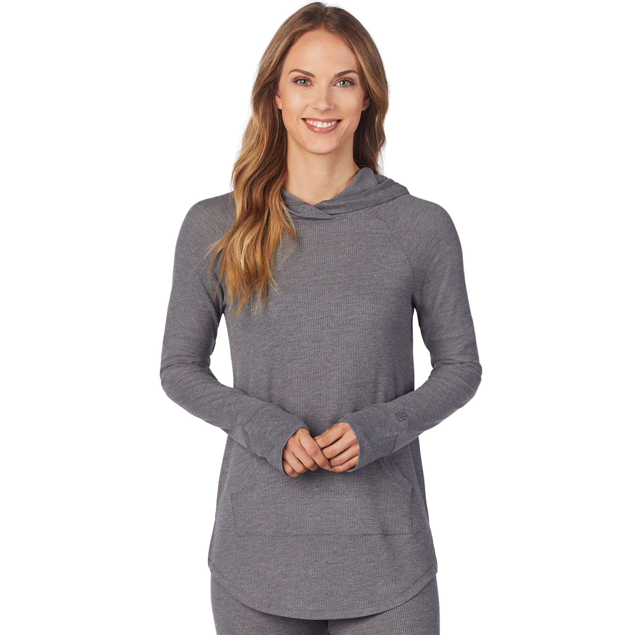 Stretch Thermal Long Sleeve Hoodie Tunic