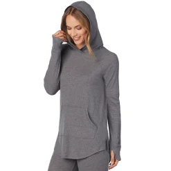Stretch Thermal Long Sleeve Hoodie Tunic