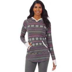 Stretch Thermal Long Sleeve Hoodie Tunic