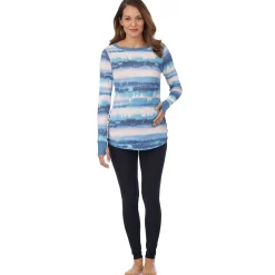 Stretch Thermal Maternity Long Sleeve Ballet Neck Top