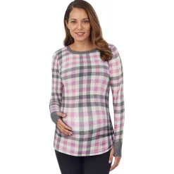 Stretch Thermal Maternity Long Sleeve Ballet Neck Top