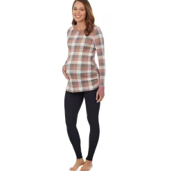 Stretch Thermal Maternity Long Sleeve Ballet Neck Top