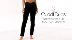 Stretch Velour Boot Cut Legging