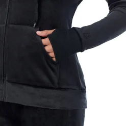 Stretch Velour Full Zip Hoodie