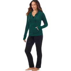 Stretch Velour Full Zip Hoodie