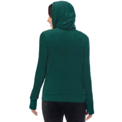 Stretch Velour Full Zip Hoodie