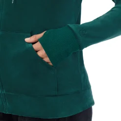 Stretch Velour Full Zip Hoodie