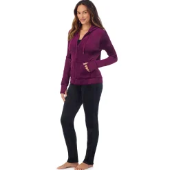 Stretch Velour Full Zip Hoodie