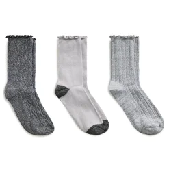 Twist Chevron / Lettuce Edge Crew Sock 3-Pack
