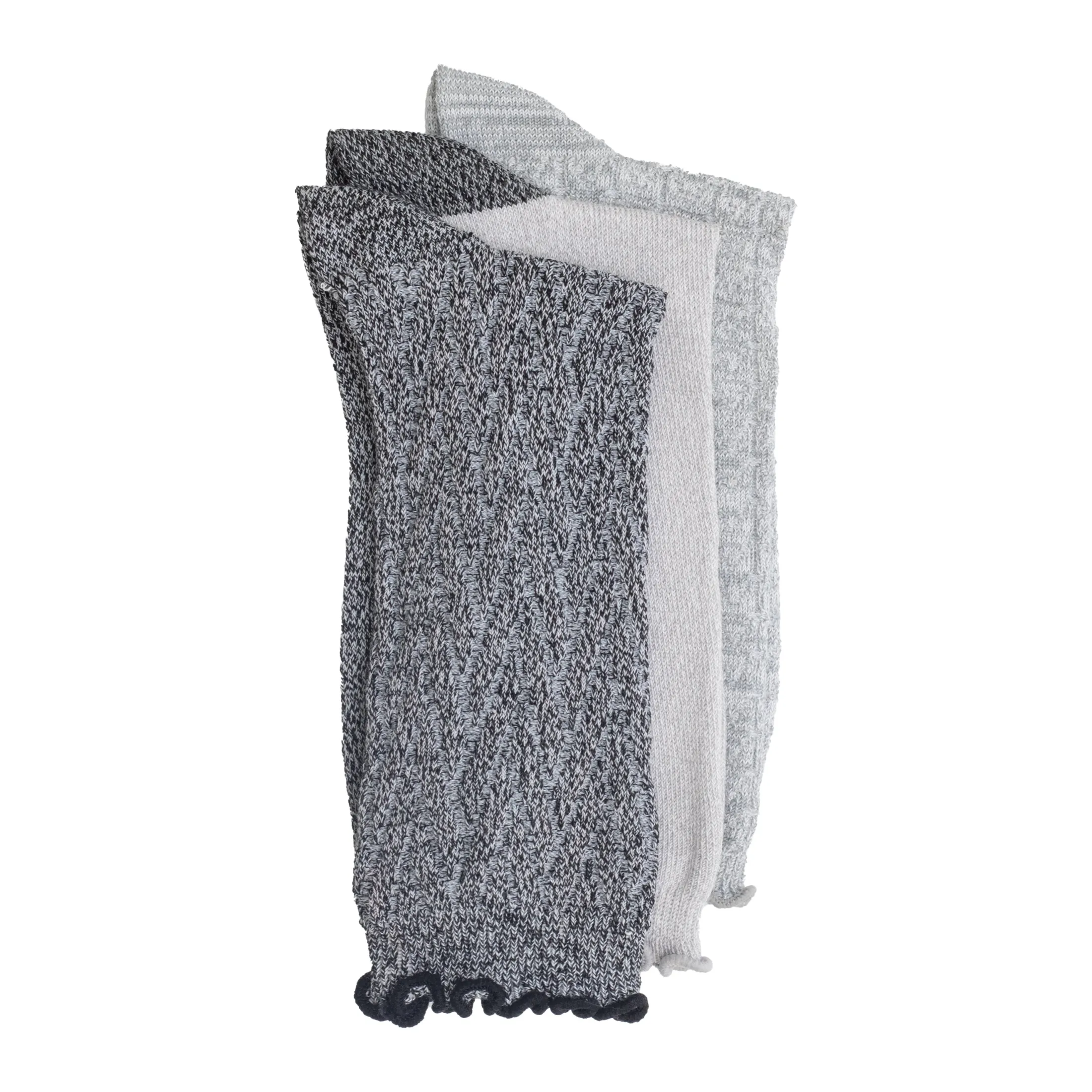 Twist Chevron / Lettuce Edge Crew Sock 3-Pack
