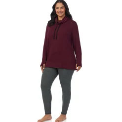 Ultra Cozy Long Sleeve Cowl Neck Tunic PLUS
