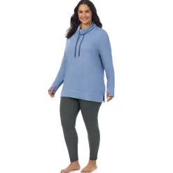 Ultra Cozy Long Sleeve Cowl Neck Tunic PLUS