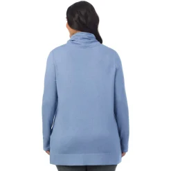 Ultra Cozy Long Sleeve Cowl Neck Tunic PLUS