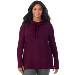 Ultra Cozy Long Sleeve Cowl Neck Tunic PLUS