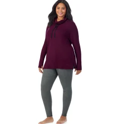 Ultra Cozy Long Sleeve Cowl Neck Tunic PLUS