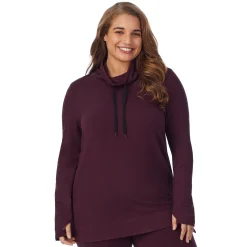Ultra Cozy Long Sleeve Cowl Neck Tunic PLUS