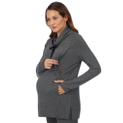 Ultra Cozy Maternity Long Sleeve Funnel Neck Tunic