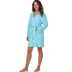 Vintage Terry Wrap Robe with Hood