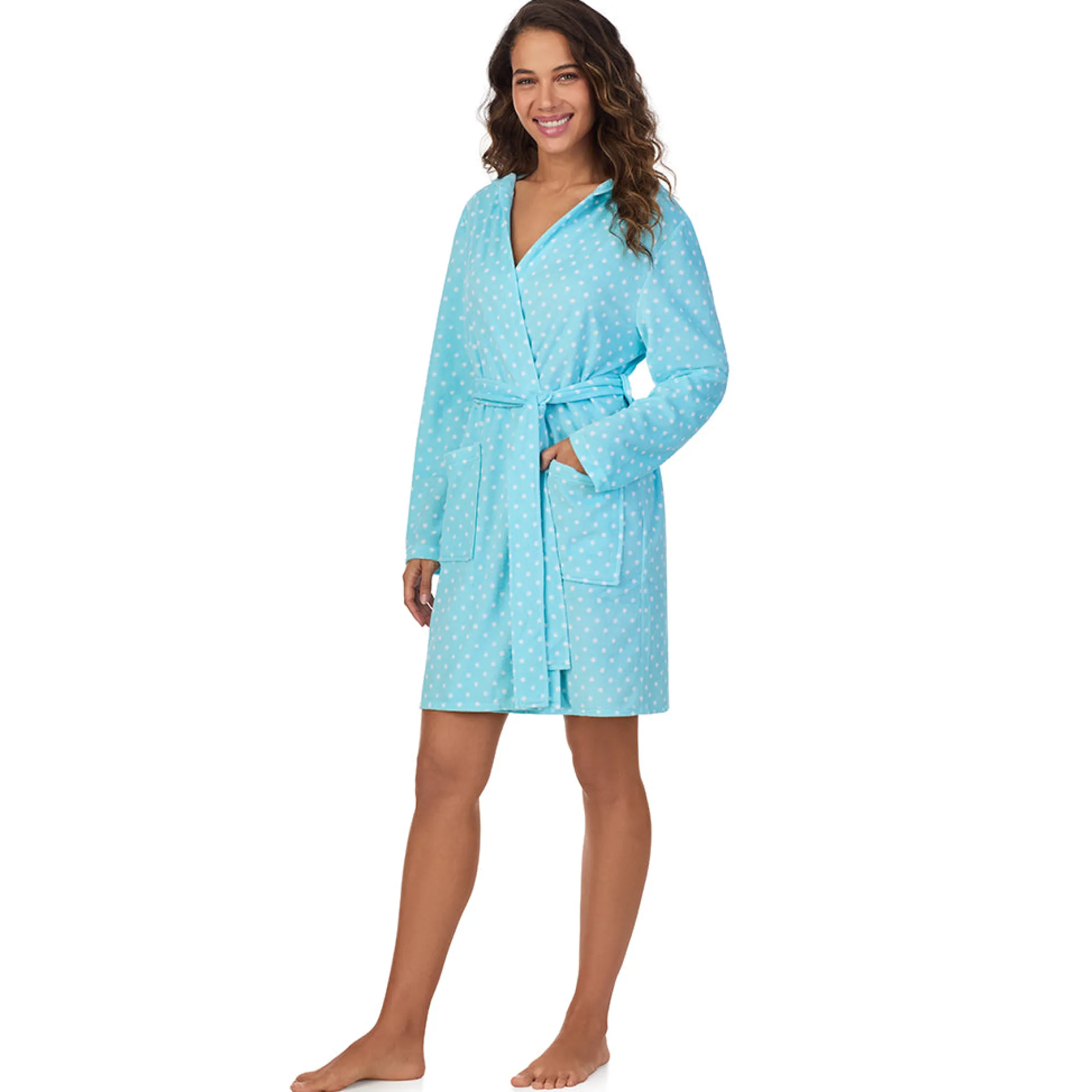 Vintage Terry Wrap Robe with Hood