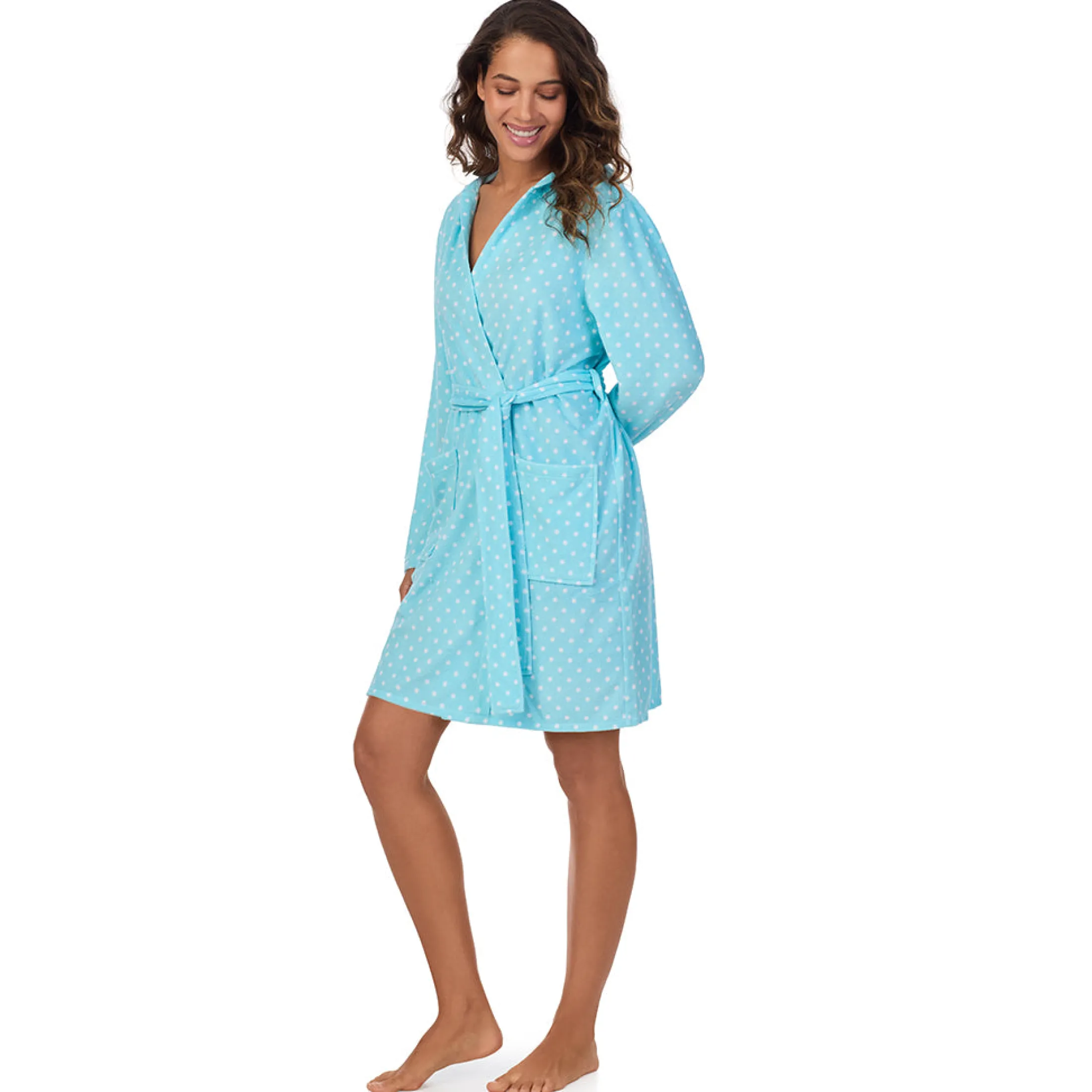 Vintage Terry Wrap Robe with Hood