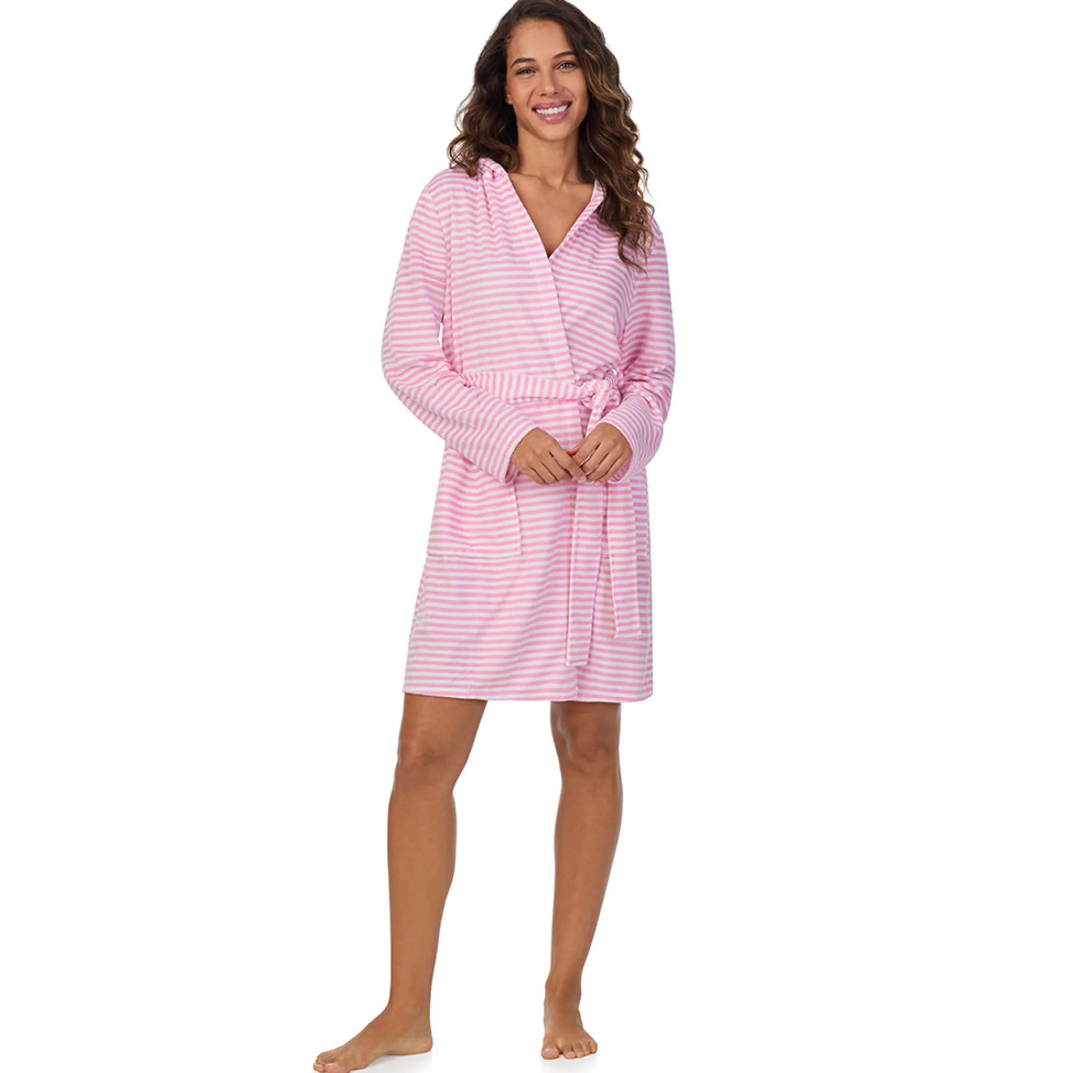 Vintage Terry Wrap Robe with Hood