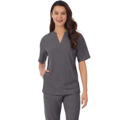 Womens Scrub Split Neck Top