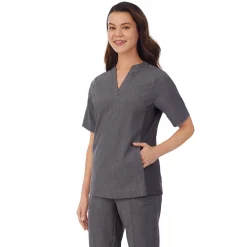 Womens Scrub Split Neck Top