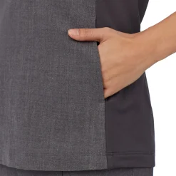 Womens Scrub Split Neck Top