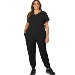 Womens Scrub V-Neck Top with Chest Pocket PLUS