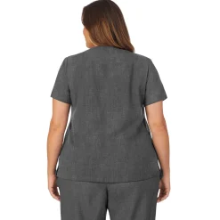 Womens Scrub V-Neck Top with Chest Pocket PLUS