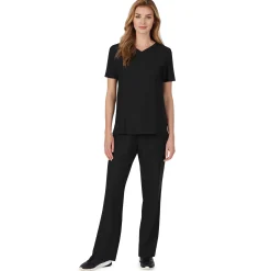 Womens Scrub V-Neck Top with Chest Pocket