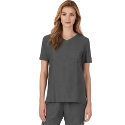 Womens Scrub V-Neck Top with Chest Pocket